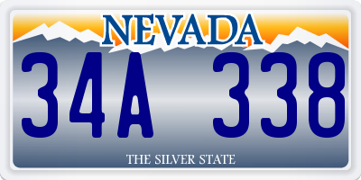 NV license plate 34A338