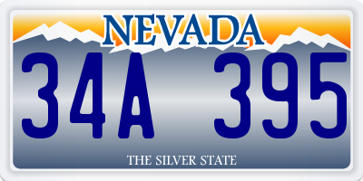 NV license plate 34A395