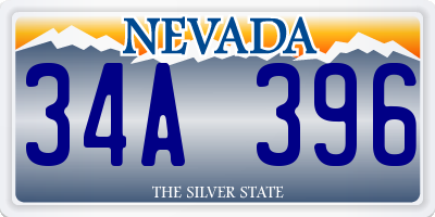 NV license plate 34A396