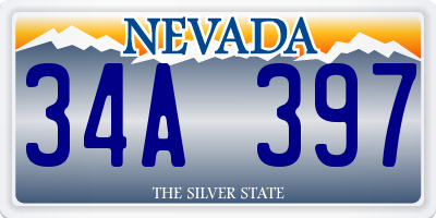 NV license plate 34A397