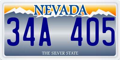 NV license plate 34A405