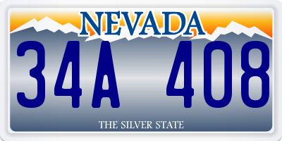 NV license plate 34A408