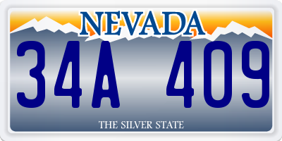 NV license plate 34A409