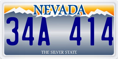 NV license plate 34A414