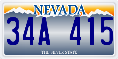 NV license plate 34A415