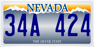 NV license plate 34A424