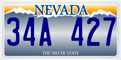 NV license plate 34A427