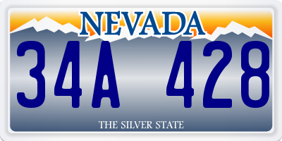NV license plate 34A428
