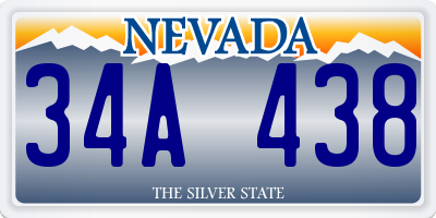 NV license plate 34A438