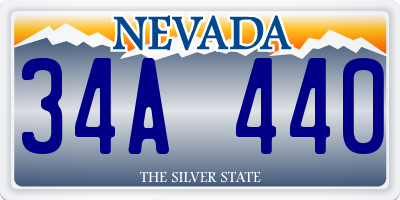 NV license plate 34A440