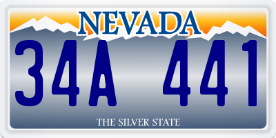 NV license plate 34A441
