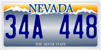 NV license plate 34A448