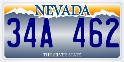 NV license plate 34A462