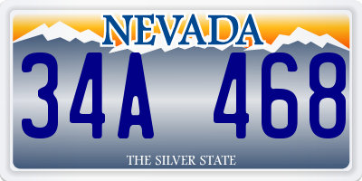 NV license plate 34A468