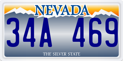 NV license plate 34A469