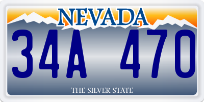 NV license plate 34A470