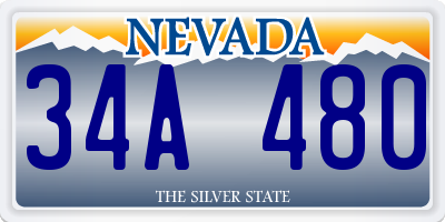 NV license plate 34A480