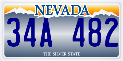 NV license plate 34A482