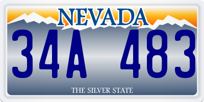 NV license plate 34A483