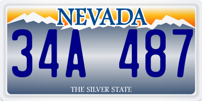 NV license plate 34A487