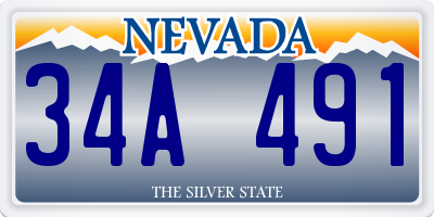 NV license plate 34A491