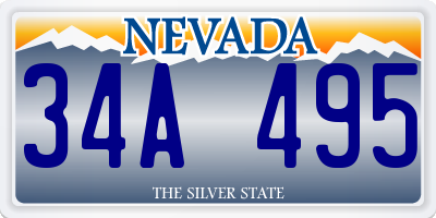 NV license plate 34A495