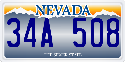 NV license plate 34A508