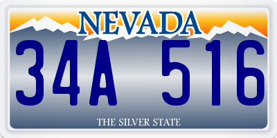 NV license plate 34A516