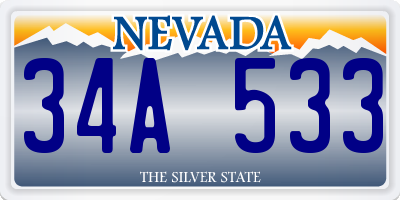NV license plate 34A533