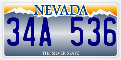 NV license plate 34A536