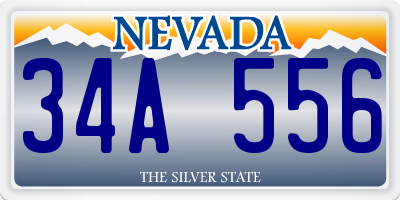 NV license plate 34A556