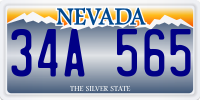 NV license plate 34A565