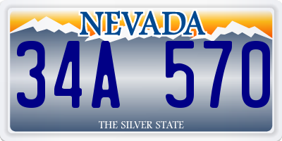 NV license plate 34A570