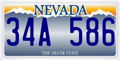NV license plate 34A586