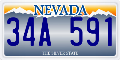 NV license plate 34A591