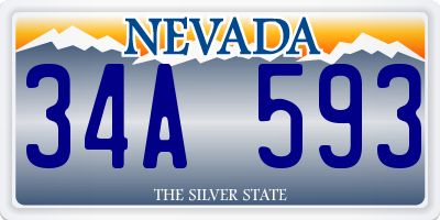 NV license plate 34A593