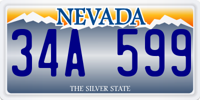 NV license plate 34A599