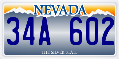 NV license plate 34A602