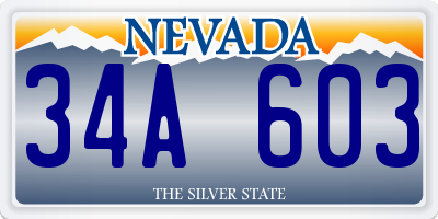 NV license plate 34A603