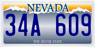 NV license plate 34A609