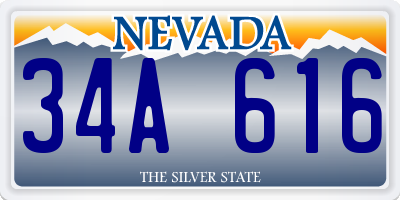 NV license plate 34A616