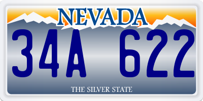 NV license plate 34A622