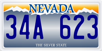 NV license plate 34A623