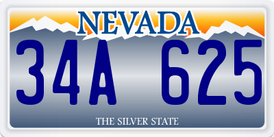 NV license plate 34A625