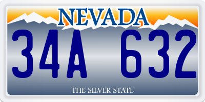 NV license plate 34A632
