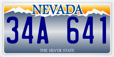 NV license plate 34A641