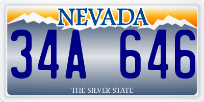 NV license plate 34A646