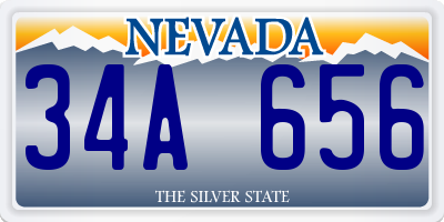 NV license plate 34A656