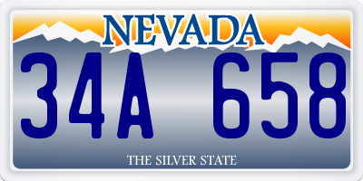 NV license plate 34A658
