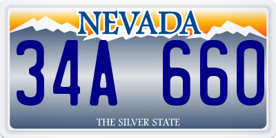 NV license plate 34A660
